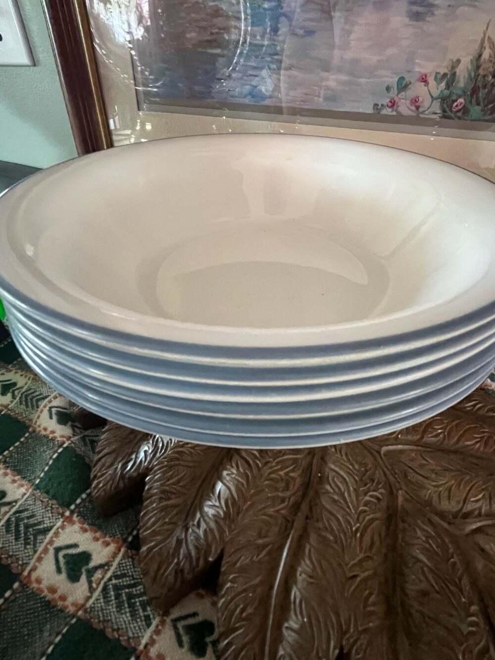 Set of 8 Corelle French Lilac 8.5-inch Pasta/Soup Bowls